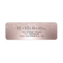 Search for rose gold foil return address labels Calligraphy