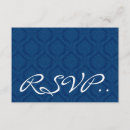 Search for damask rsvp cards Navy