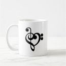 Search for bass clef mugs Black and white