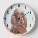 Search for mahogany clocks Irish red setter