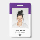 Search for purple id badges Employee