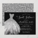 Search for black silver sweet 16 invitations Elegant