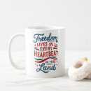 Search for freedom quote mugs Red white and blue