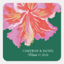 Search for hibiscus wedding stickers Tropical