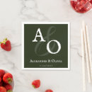 Search for emerald green wedding decor Initials