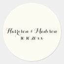 Search for elegant script wedding stickers Names