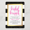 Search for black gold bridal brunch invitations Black and white stripes