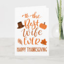 Search for wife thanksgiving cards Typography