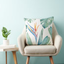 Search for tropical flower cushions Palm leaves
