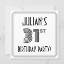 Search for 31st birthday invitations Elegant