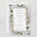 Search for silver bridal shower invitations Roses