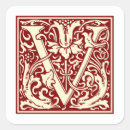 Search for letter v monogram stickers Red