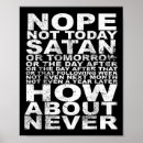 Search for nope not today posters Satan never