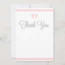 Search for pink bow thank you cards Girly