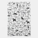 Search for black and white pattern tea towels Dogs