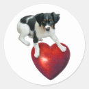 Search for puppy valentine stickers Red