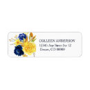 Search for navy gold return address labels Yellow