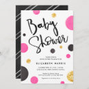 Search for gold polka dots invitations Shower
