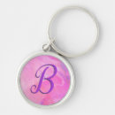 Search for posh rounded key rings Initials