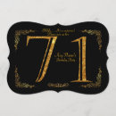 Search for 71st birthday invitations Gold