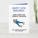 Search for funny teen birthday cards 13th
