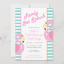 Search for kids pool party invitations Flamingo