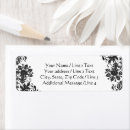 Search for black and white damask return address labels Party