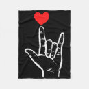 Search for sign language blankets Heart