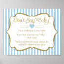 Search for gold baby shower games Don't say baby