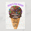 Search for heres the scoop invitations Ice cream cone