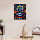Search for flower skull posters Tribal