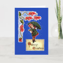 Search for umbrella christmas cards Vintage