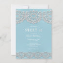 Search for turquoise sweet 16 invitations Vintage