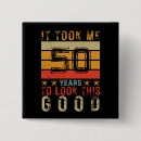 Search for funny birthday badges Retro