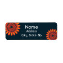 Search for orange blue return address labels Flower