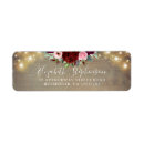 Search for rustic burgundy return address labels Autumn