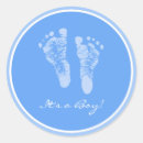 Search for blue baby footprints stickers Boy baby shower