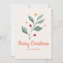 Search for plant christmas cards Watercolor