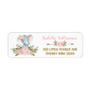 Search for pink elephant baby shower return address labels Little peanut