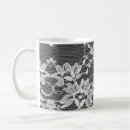 Search for black white lace mugs Flower