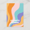Search for colourful rainbow business cards Retro