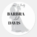 Search for silhouette wedding stickers Elegant