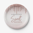 Search for sweet 16 plates Rose gold