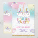 Search for unicorn slumber party invitations Girl