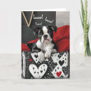 Search for bulldog valentines day cards Red