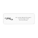 Search for swirl wedding return address labels Black white