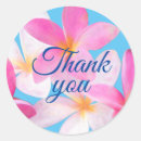 Search for plumeria wedding stickers Thank you