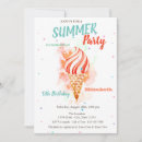 Search for watercolor ice cream birthday invitations Pool party