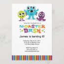 Search for monster bash birthday invitations Green