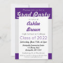 Search for purple and silver graduation invitations High school